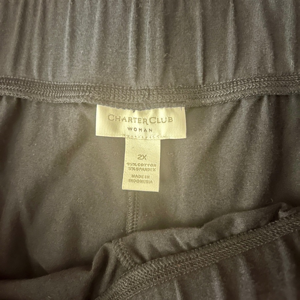 Charter Club Woman Sport Navy Blue Cotton Pants NEW Size 2X - Picture 8 of 8